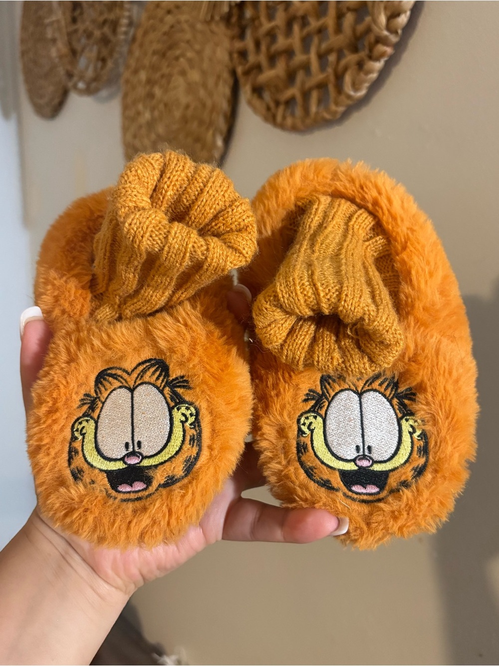 Garfield Plush Orange Toddler Slipper Socks